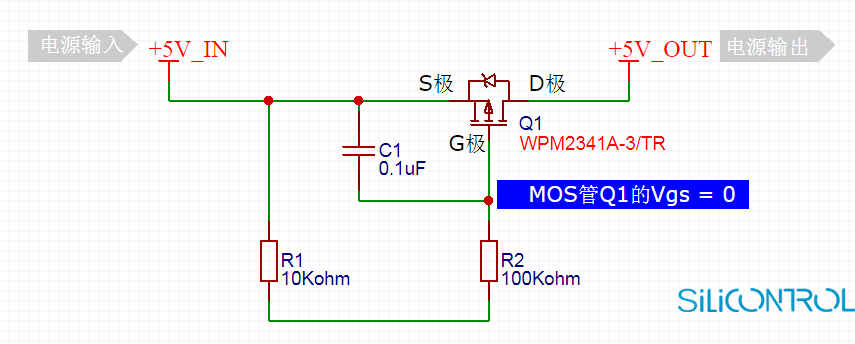 带软开启功能的MOS管电源开关电路