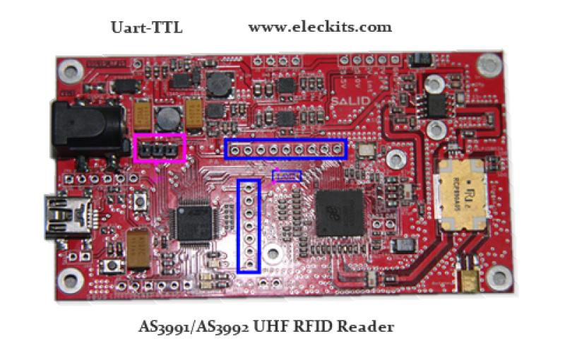 Uart串口UHF RFID读写器 915M 无源GEN2超高频读写模块 AS3992 ST25RU3992