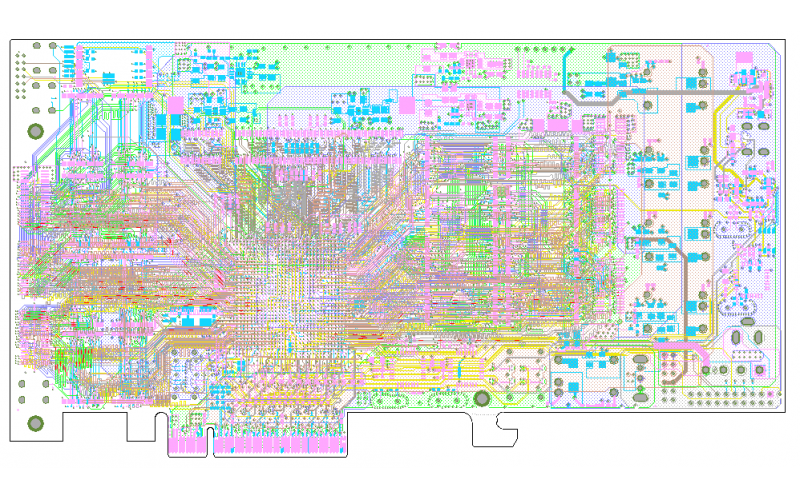 PCIe接口的FPGA方案SSD 支持多NAND 支持SATA PCB LAYOUT
